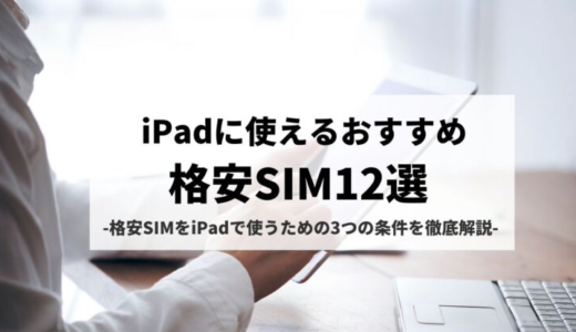 iPadに使えるおすすめ格安SIM12選｜格安SIMをiPadで使うための3つの条件を徹底解説